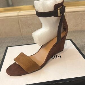 Nine West Brown Wedge Shoes